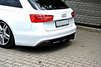 AUDI A6 C7 S-LINE AVANT (2.0 TDI) REAR DIFFUSER & REAR SIDE SPLITTERS