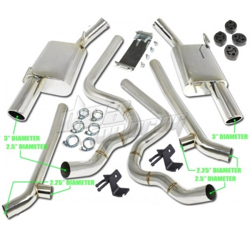 FORD MUSTANG 05-08 4.6L DUAL MUFFLER CATBACK EXHAUST SYSTEM