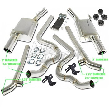FORD MUSTANG 05-08 4.6L DUAL MUFFLER CATBACK EXHAUST SYSTEM