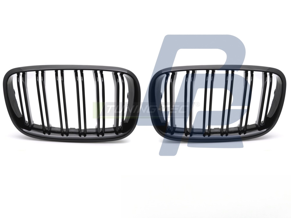 Grille Sport Gloss Black Double-Slat for BMW X5 E70 2007–2013 / X6 E71 2008–2014 - 3