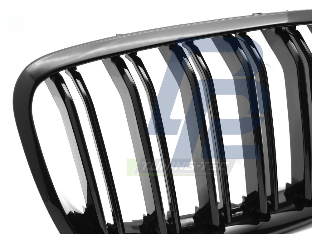Grille Sport Gloss Black Double-Slat for BMW X5 E70 2007–2013 / X6 E71 2008–2014 - 4