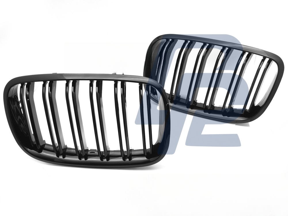 Grille Sport Gloss Black Double-Slat for BMW X5 E70 2007–2013 / X6 E71 2008–2014 - 6