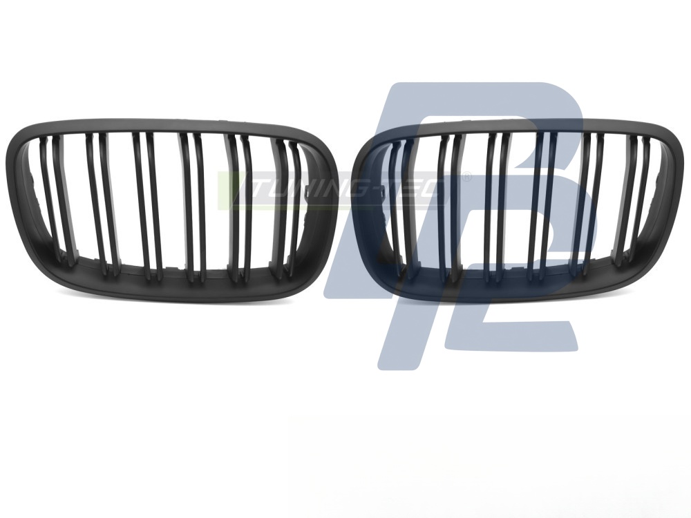 Grille Sport Matt Black Double-Slat for BMW X5 E70 2007–2013 / X6 E71 2008–2014 - 6