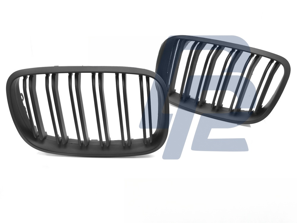 Grille Sport Matt Black Double-Slat for BMW X5 E70 2007–2013 / X6 E71 2008–2014 - 5