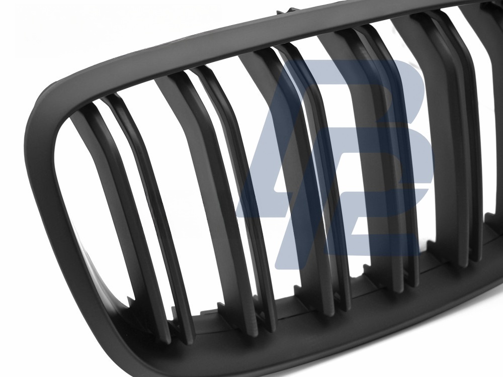 Grille Sport Matt Black Double-Slat for BMW X5 E70 2007–2013 / X6 E71 2008–2014 - 2