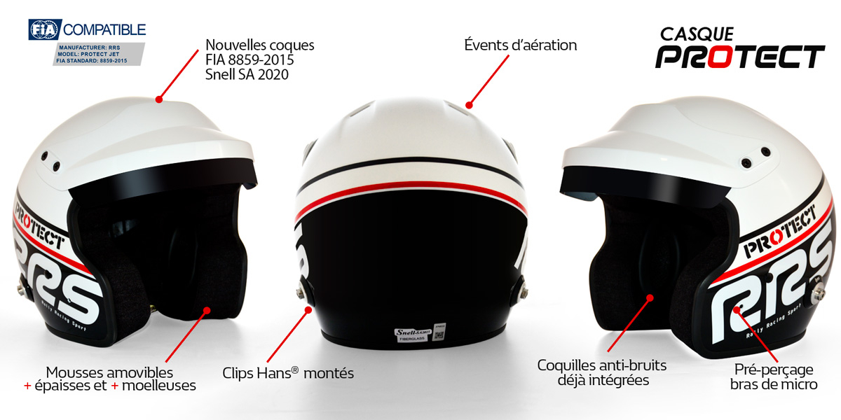 OPEN FACE HELMET FIA 8859-2015 SNELL SA2020 BLACK + HANS® PACK - 5