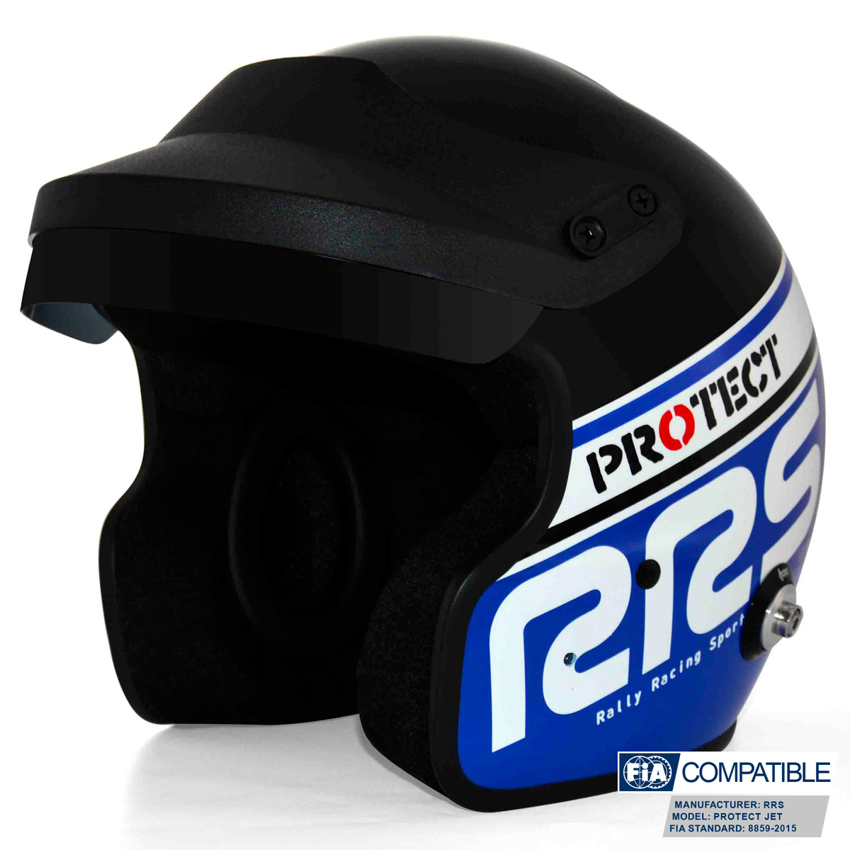 OPEN FACE HELMET FIA 8859-2015 SNELL SA2020 BLUE + HANS® PACK - 2