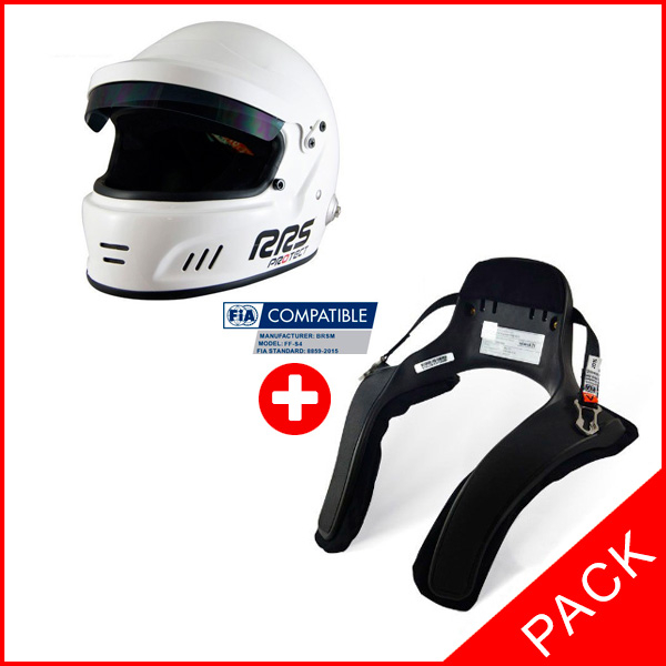 PACK RALLY FULLFACE HELMET PROTECT FIA 8859-2015 SNELL SA2020 + HANS CLUB SERIES