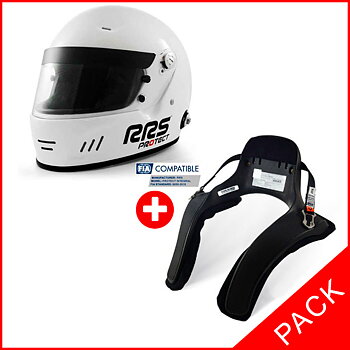 PACK RRS FULL-FACE HELMET PROTECT CIRCUIT FIA 8859-2015 SNELL SA2020 + HANS®