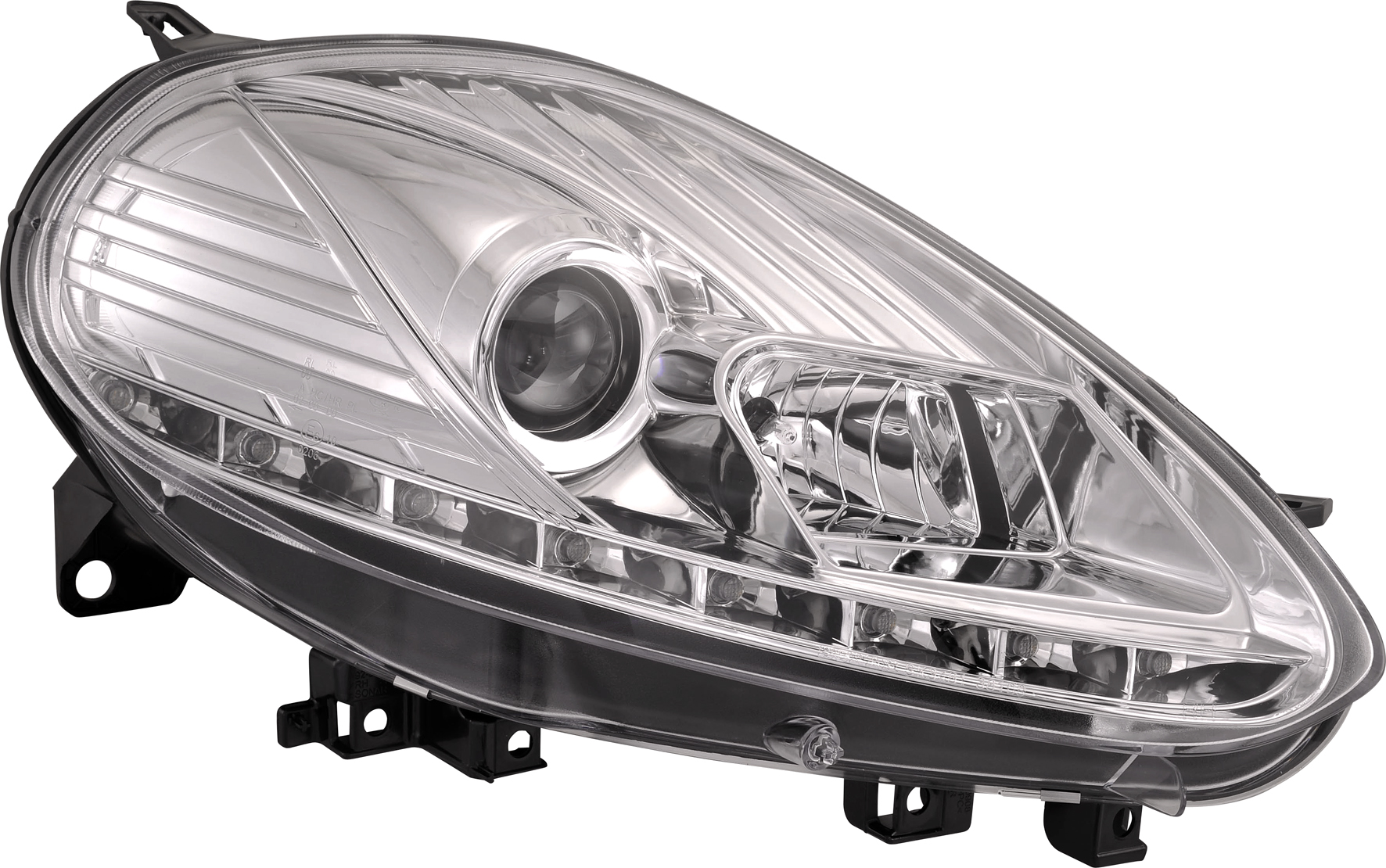 FIAT PUNTO EVO 09+ HEADLIGHTS SET DRL CLEAR