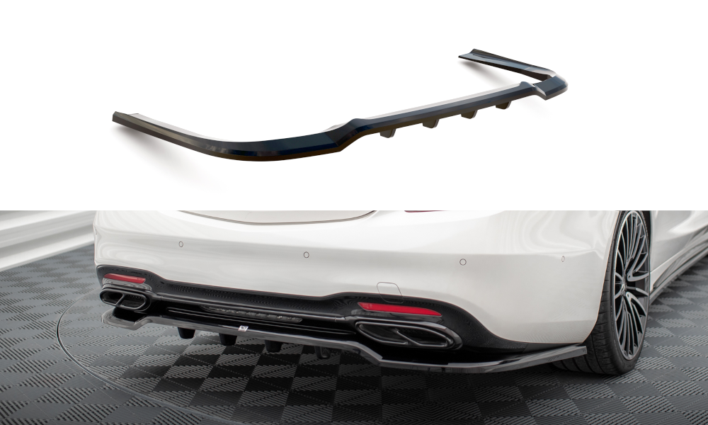 Central Rear Splitter (Vertical Bars) Mercedes-Benz S AMG-Line W222 Facelift