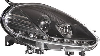 FIAT PUNTO EVO 09+ HEADLIGHTS SET DRL BLACK