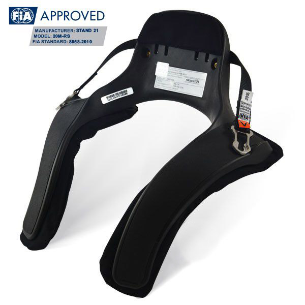 PACK RRS BLACK FULL-FACE HELMET PROTECT CIRCUIT FIA 8859-2015 SNELL SA2020 + HANS® - 5