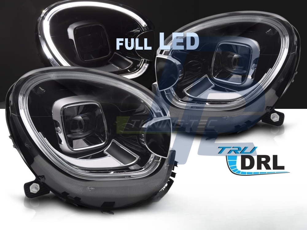 Headlights Full LED DRL Tube Light Black for Mini Cooper R60 R61 2010–2016 - 3