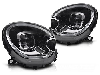 STRÅLKASTARE FULL LED DRL LJUSLIST SVART TILL MINI COOPER R60 R61 2010-2016