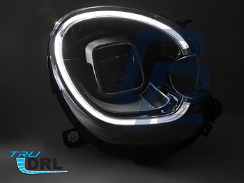 STRÅLKASTARE FULL LED DRL LJUSLIST SVART TILL MINI COOPER R60 R61 2010-2016