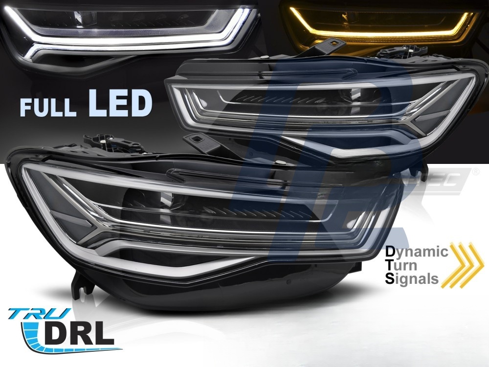 Headlights Full LED Sequential DRL for Audi A6 C7 2014–2018 - 5
