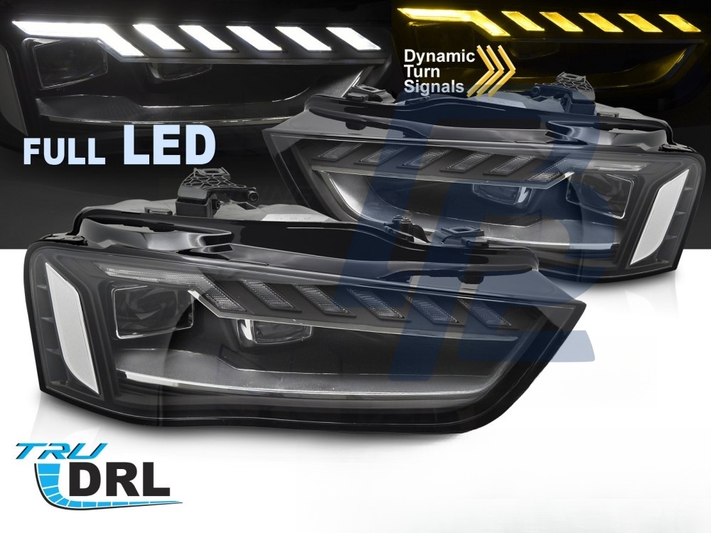 Headlights Full LED Sequential DRL for Audi A4 B8 2012–2015 - 5