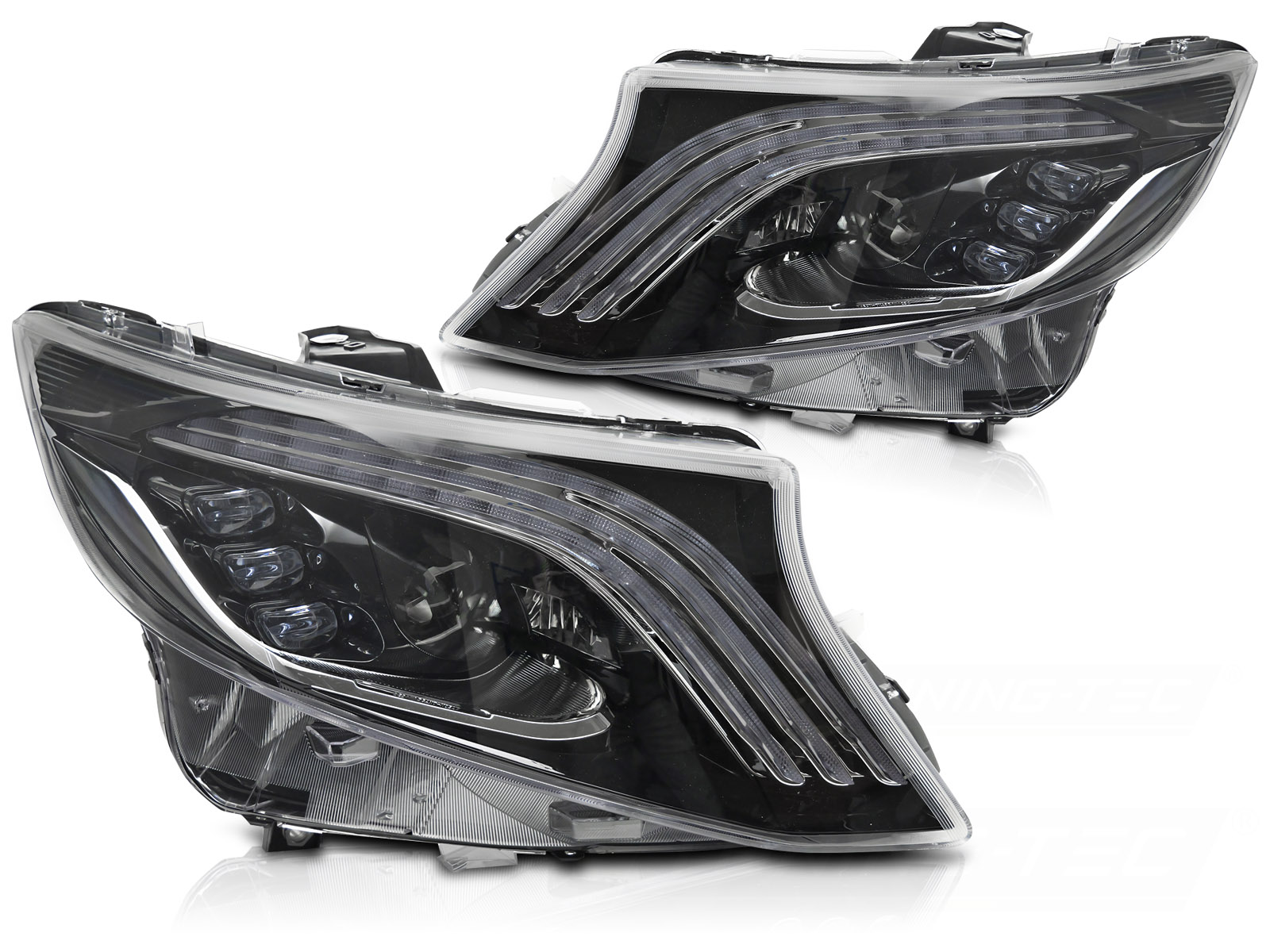 STRÅLKASTARE FULL SEKVENTIELL LED DRL TILL MERCEDES V-CLASS / VITO W447 2014-2023