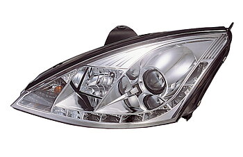 FORD FOCUS MK1 98-01 STRÅLKASTARE SET DRL KLARA