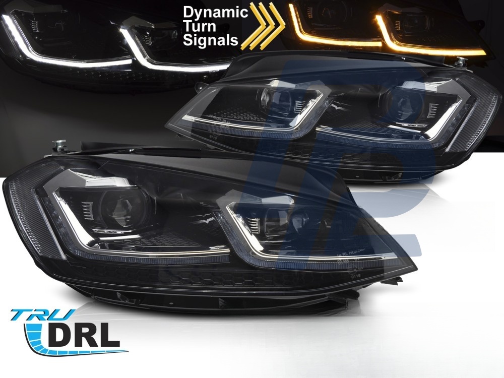 Headlights Silver LED Sequential DRL for VW Golf VII 2017–2019 - 2