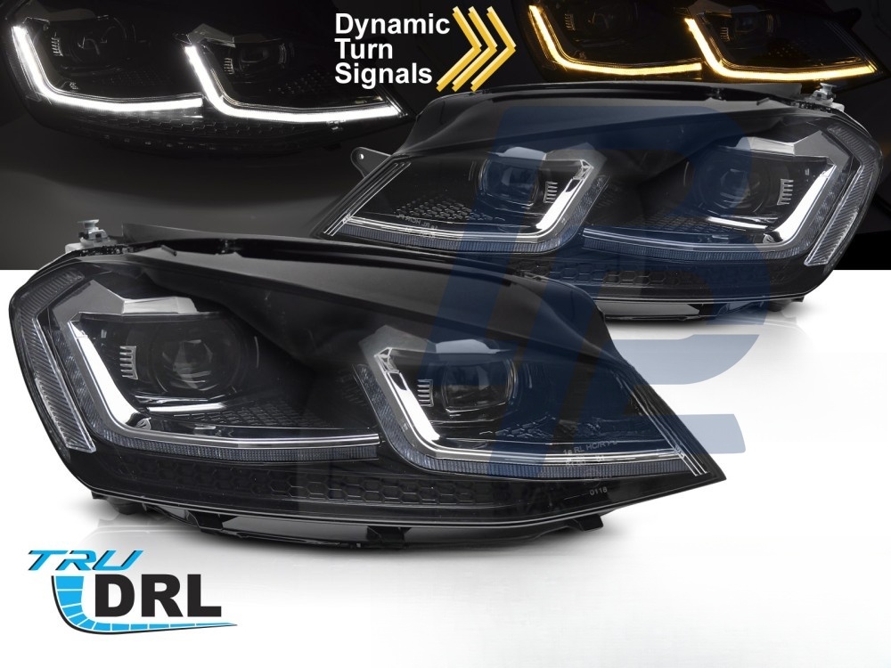 Headlights Silver LED Sequential DRL for VW Golf VII 2013–2017 - 2