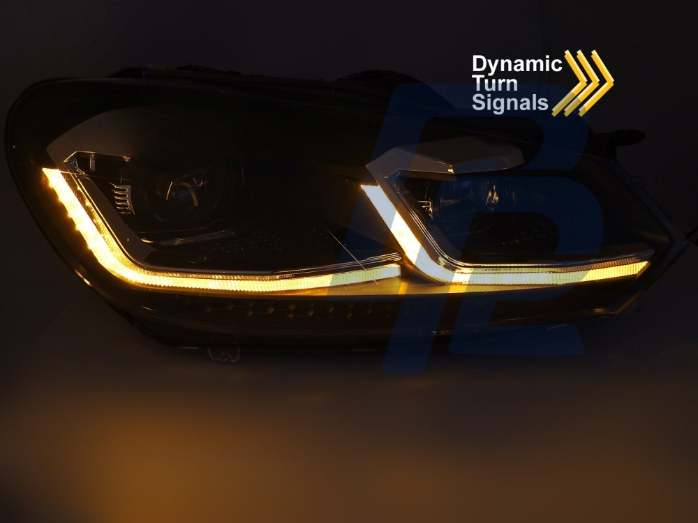 Headlights Silver Line LED Sequential DRL for VW Golf VI 2008–2012 - 2