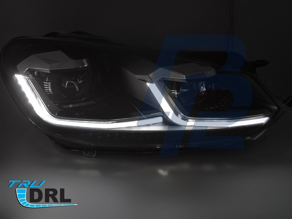 Headlights Silver Line LED Sequential DRL for VW Golf VI 2008–2012 - 7
