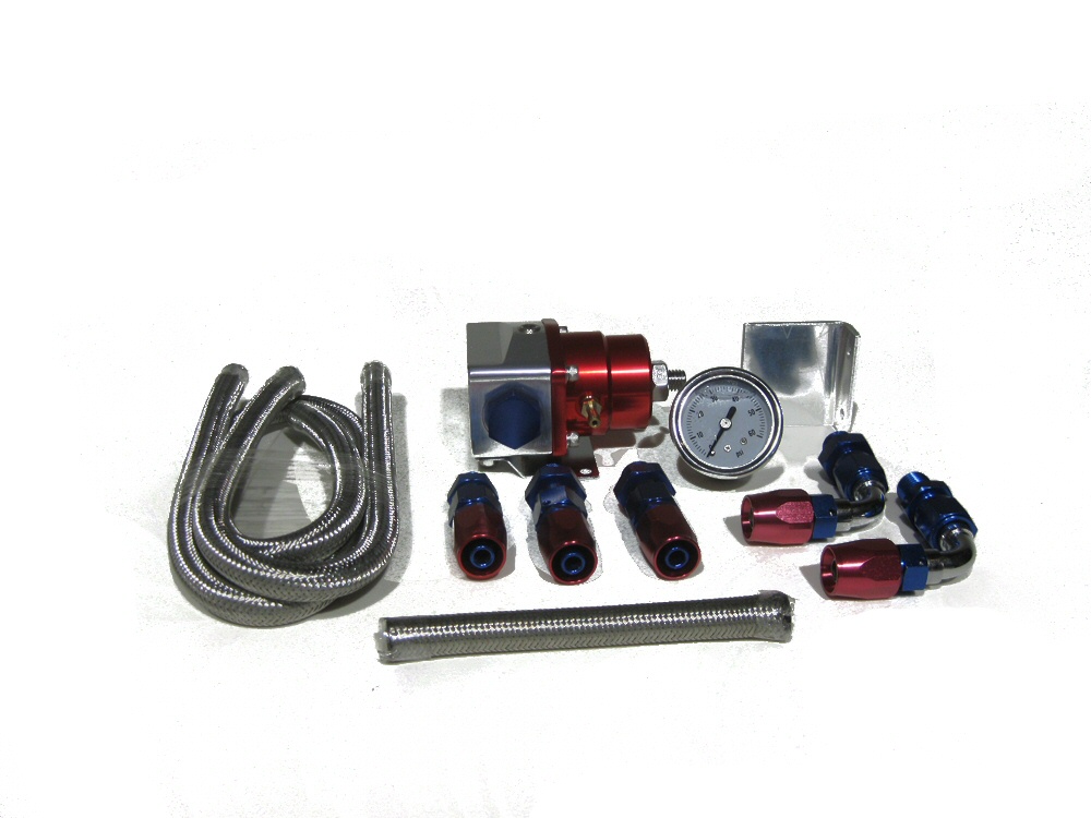AEROMOTIVE STYLE FUEL PRESSURE REGULATOR INCL HOSE/GAUGE
