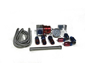 AEROMOTIVE STYLE FUEL PRESSURE REGULATOR INCL HOSE/GAUGE