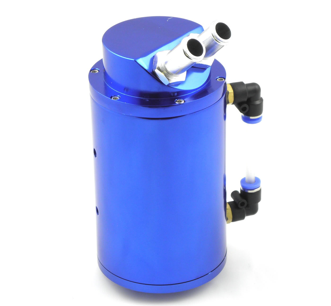 UNIVERSAL OIL CATCH TANK BLUE ROUND + INSTALLATION MATERIAL - 2