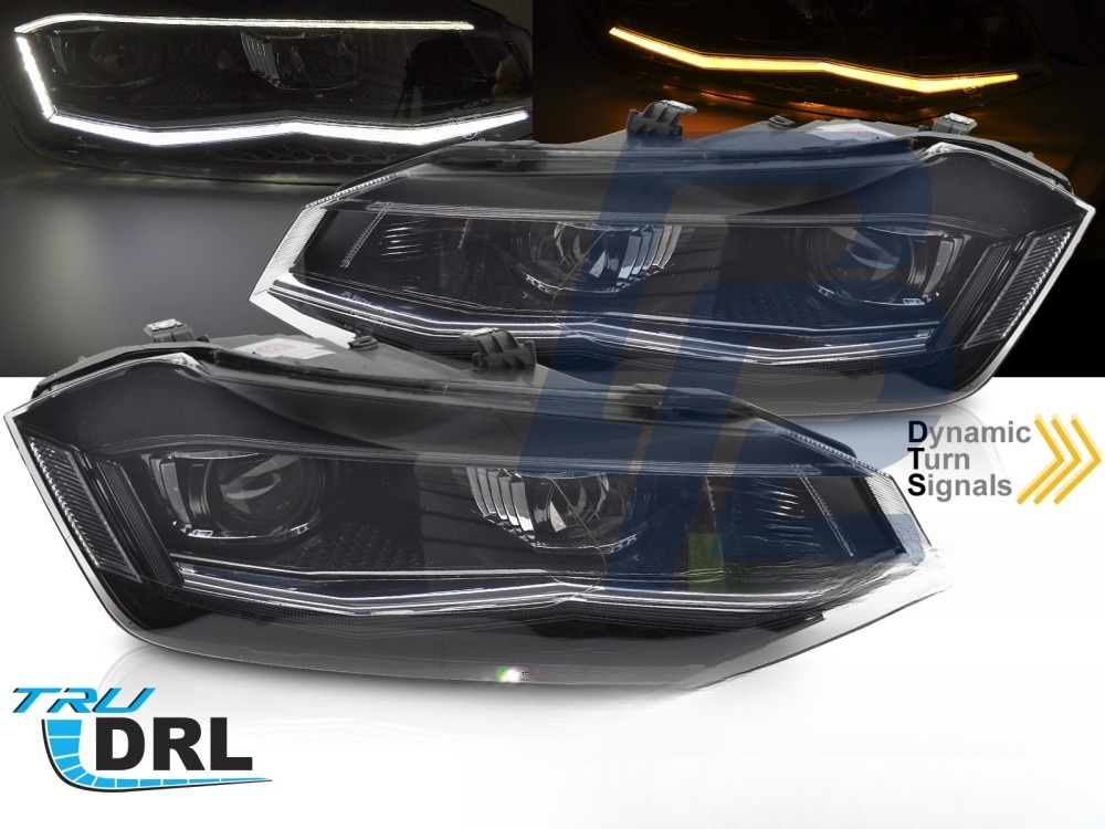 Headlights Silver LED Sequential DRL for VW Polo VI 2G 2017–2021 - 2