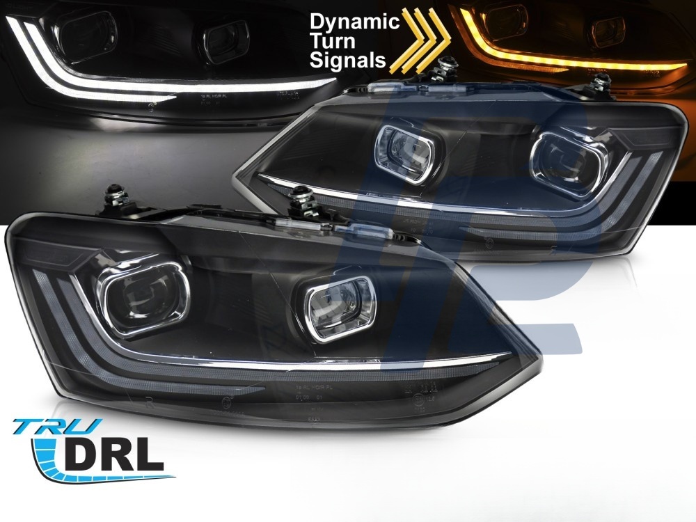 Headlights Silver LED Sequential DRL for VW Polo V 6R 2009–2017 - 5
