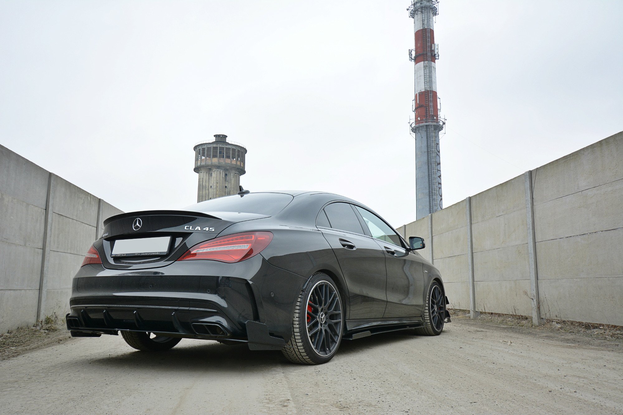 Racing Rear Side Splitters Mercedes CLA45 AMG C117 Facelift (2017-2019) - 3