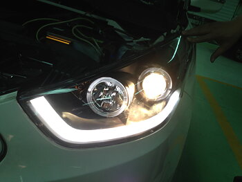 HYUNDAI IX35 10+ HEADLIGHTS SET BLACK