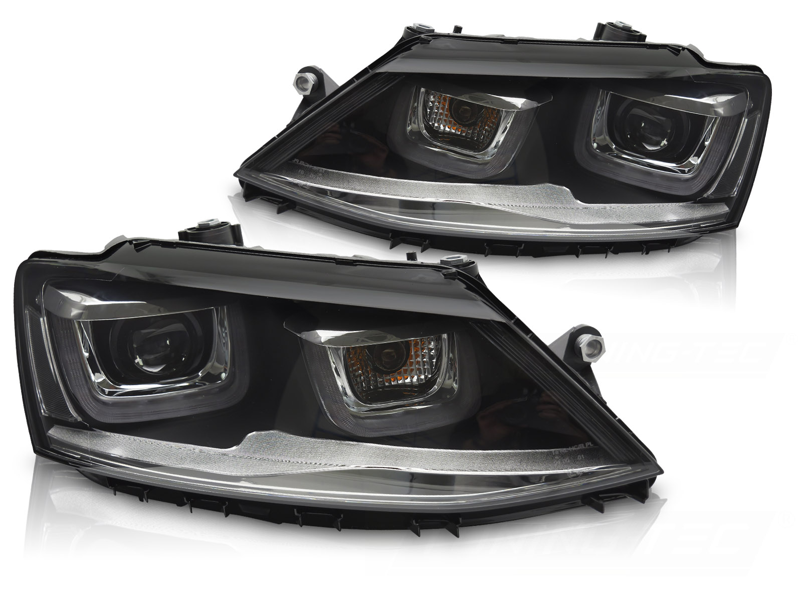 STRÅLKASTARE U-LED LIGHTS DRL TILL VW JETTA VI 2011-2018