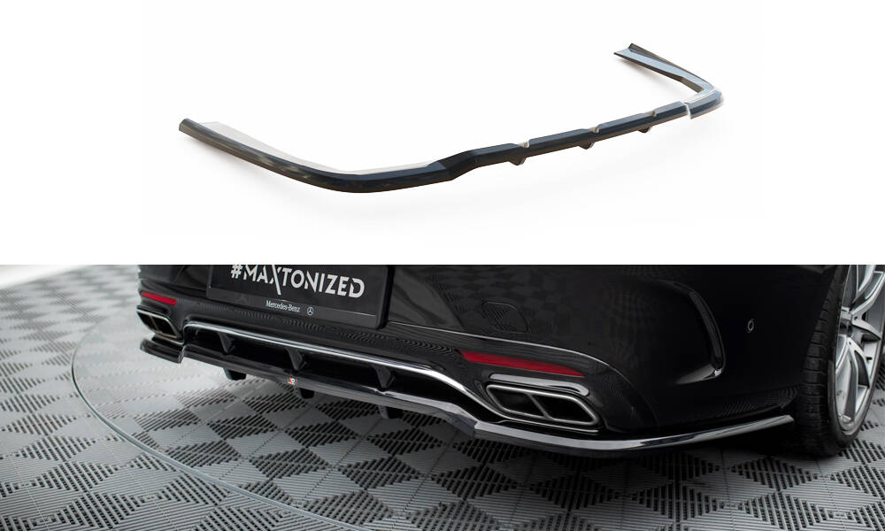 Central Rear Splitter (Vertical Bars) Mercedes-Benz S Coupe AMG-Line C217 Facelift