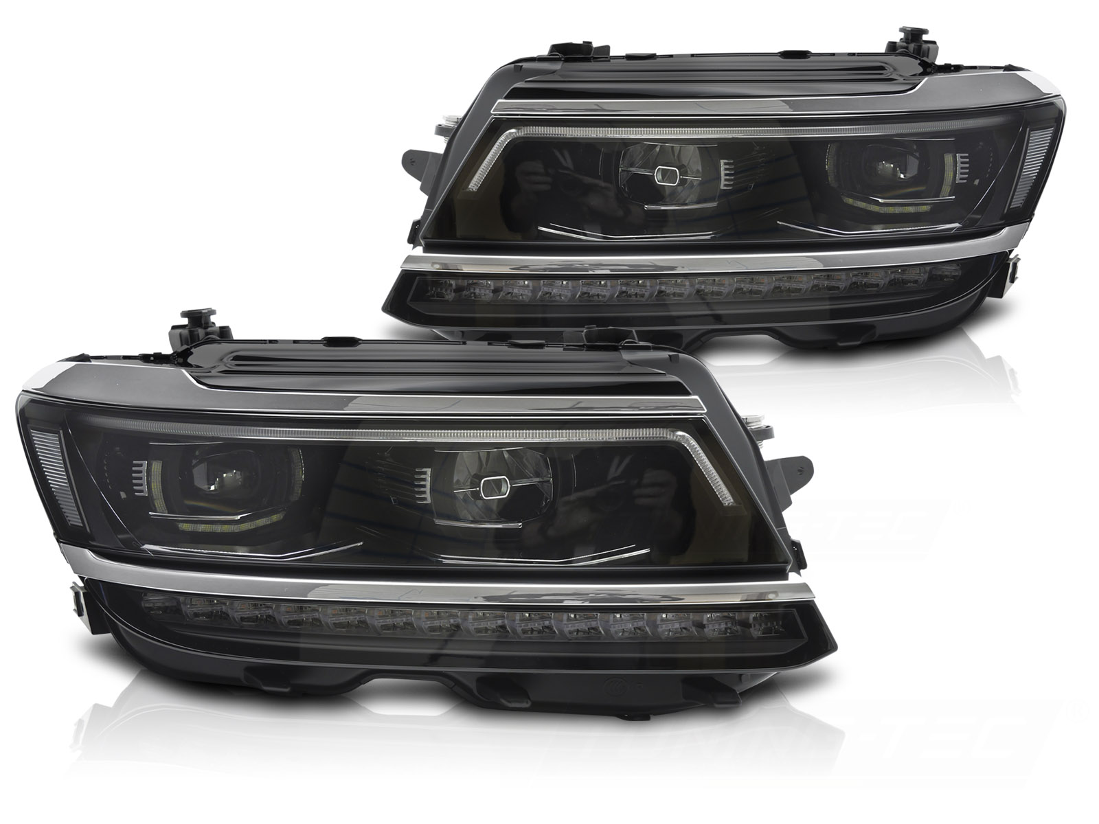 STRÅLKASTARE FULL SEKVENTIELL LED DRL TILL VW TIGUAN II 2015-2020