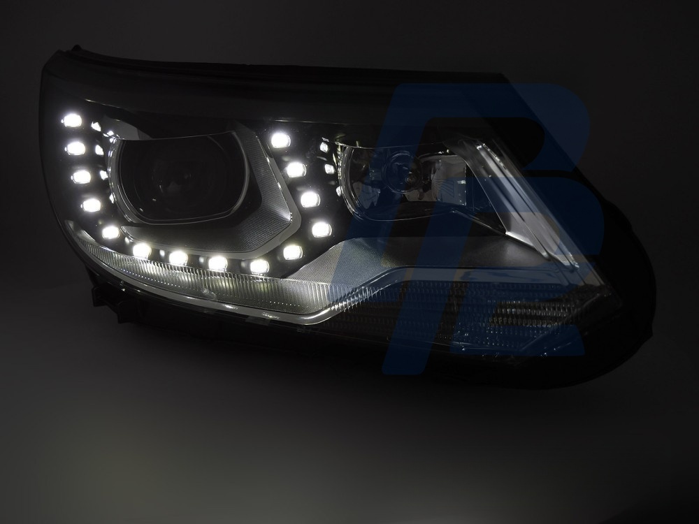 Headlights DRL LED Black for VW Tiguan I 2011–2015 - 5