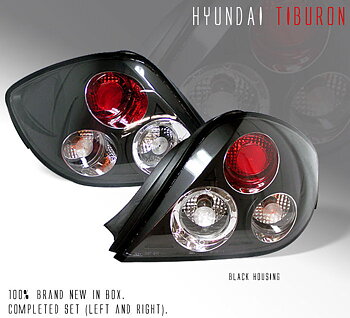 HYUNDAI COUPE/TIBURON 03-05 BLACK TAILLIGHTS