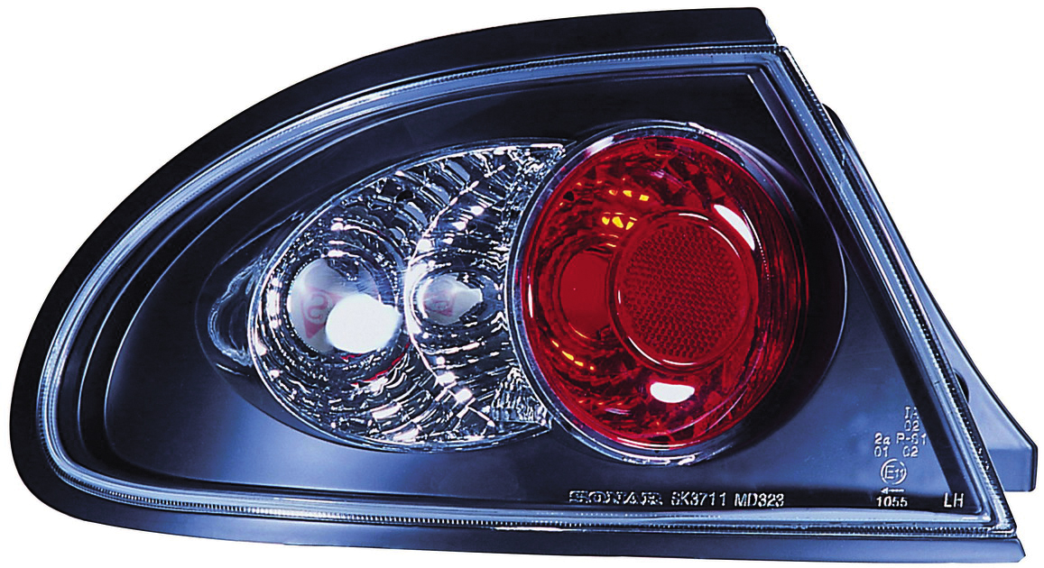 MAZDA 323F 95-99 BAKLAMPOR SET SVARTA