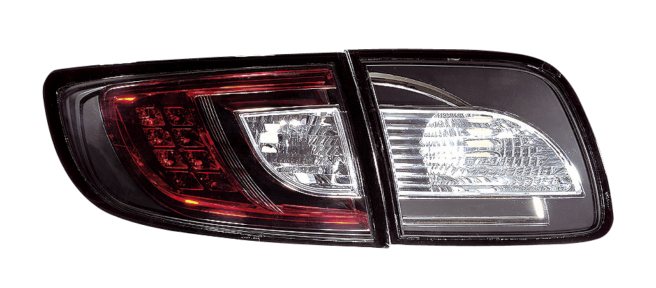 MAZDA 3 4D 03-09 LED TAILLIGHTS SET BLACK