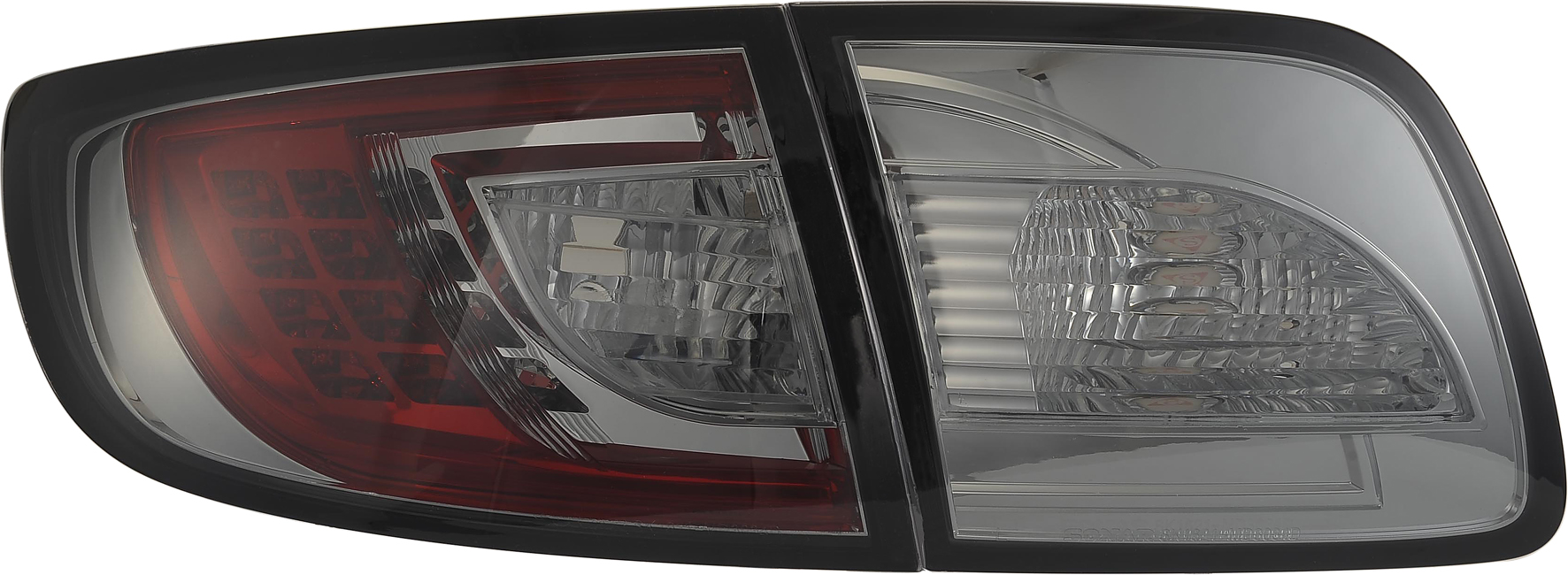 MAZDA 3 4D 03-09 LED BAKLAMPOR SET RÖKTONADE