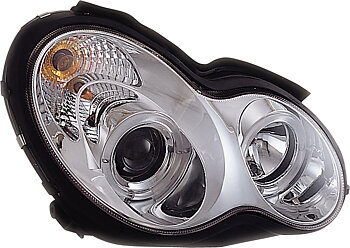 MERCEDES C-CLASS W203 00-07 HEADLIGHTS SET CLEAR