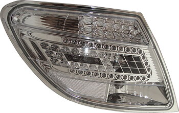 MERCEDES C-CLASS W204 4D 07-14 LED TAILLIGHTS SET CLEAR