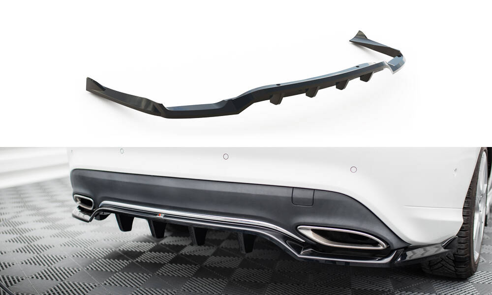 Central Rear Splitter (Vertical Bars) Mercedes-Benz CLA C117 Facelift