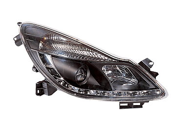 OPEL CORSA D 06-10 HEADLIGHTS SET DRL BLACK