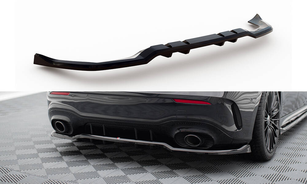 Central Rear Splitter (Vertical Bars) Mercedes-AMG A35 Hatchback W177
