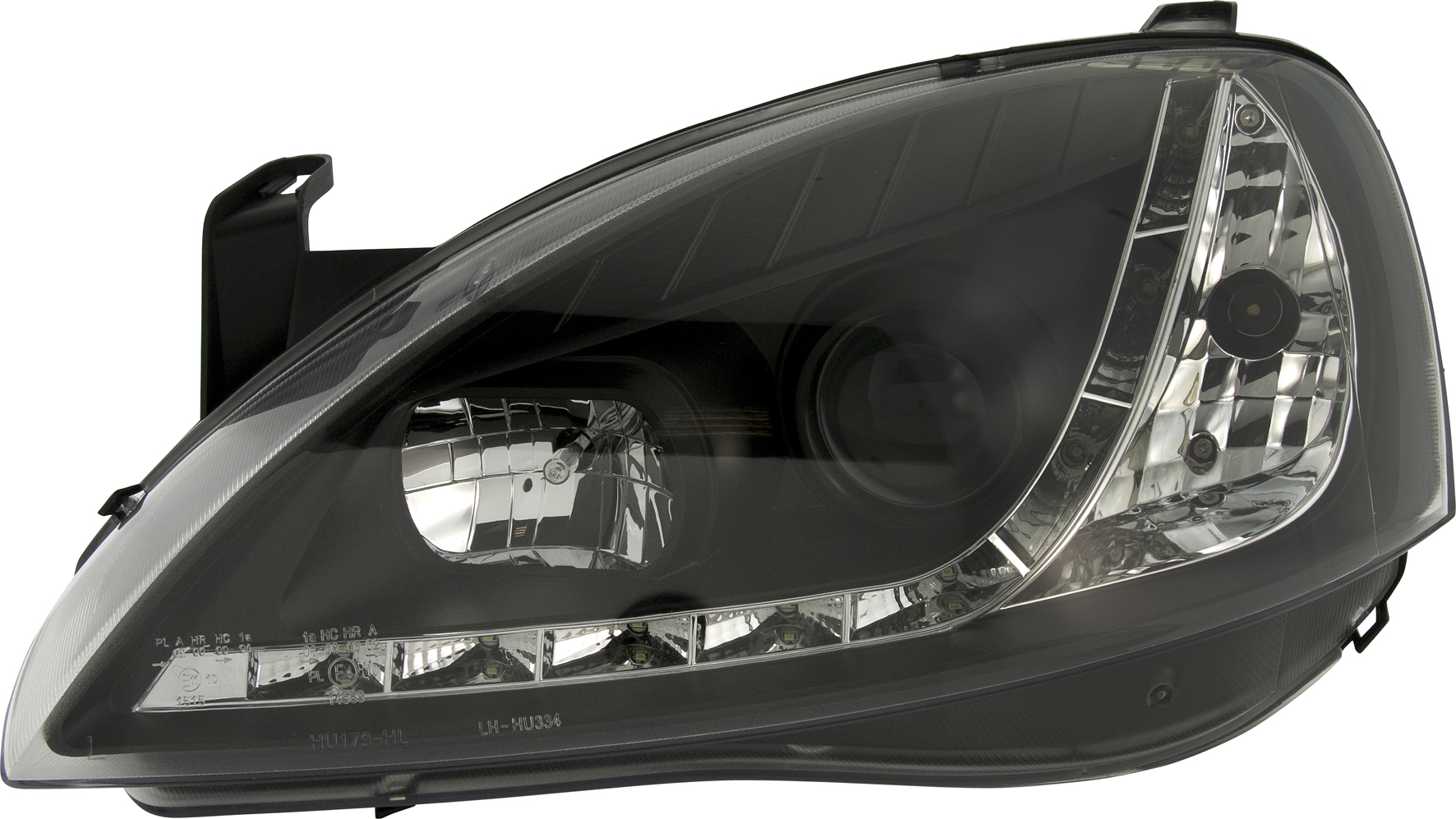 OPEL CORSA D 06-10 HEADLIGHTS SET BLACK