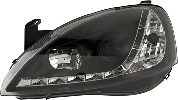 OPEL CORSA D 06-10 HEADLIGHTS SET BLACK
